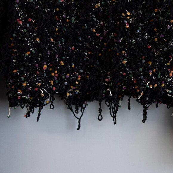 Sweet Generis black distressed crop sweater-M/L - Picture 3 of 6